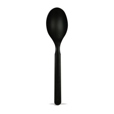 Unwrapped Compostable & Heat Proof Corn - Black Spoon - L:6in - 1000 pcs