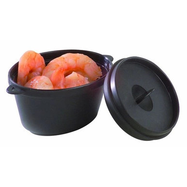 Mini Black Casserole Dish with Lid - 2.5oz L:2.75in W:2.1in H:1.5in - 200 pcs