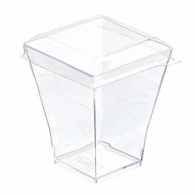 TAIT Clear PET Lid for 209MBTAITI & 209MBTAITIB & 209MBTAITIV & 209MBTAITIN - L:2.12in W:2.12in H:0.39in - 600 pcs