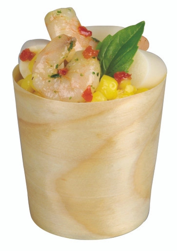 Mini Wooden Cup - D:1.5in H:1.6in - 250 pcs