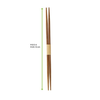 Bamboo Stylish Chopsticks - L:9.5in - 500 pcs Bamboo Stylish Chopsticks - L:9.5in - 500 pcs