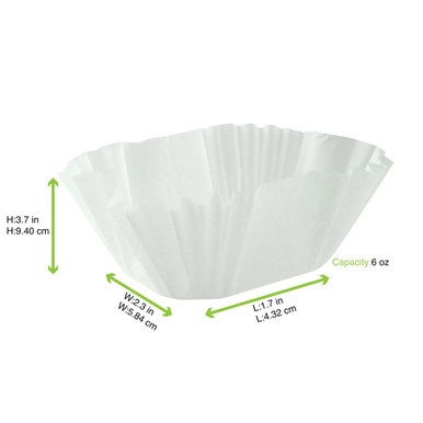 Baking Liner - 6oz L:1.7in W:2.3in H:3.7in - 100 pcs Baking Liner - 6oz L:1.7in W:2.3in H:3.7in - 100 pcs