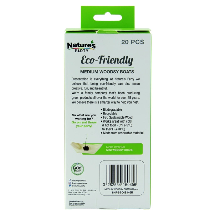 WOODSY Wooden Boat - 3.5oz L:5.1in W:3.1in H:0.86in - 240 pcs WOODSY Wooden Boat - 3.5oz L:5.1in W:3.1in H:0.86in - 240 pcs