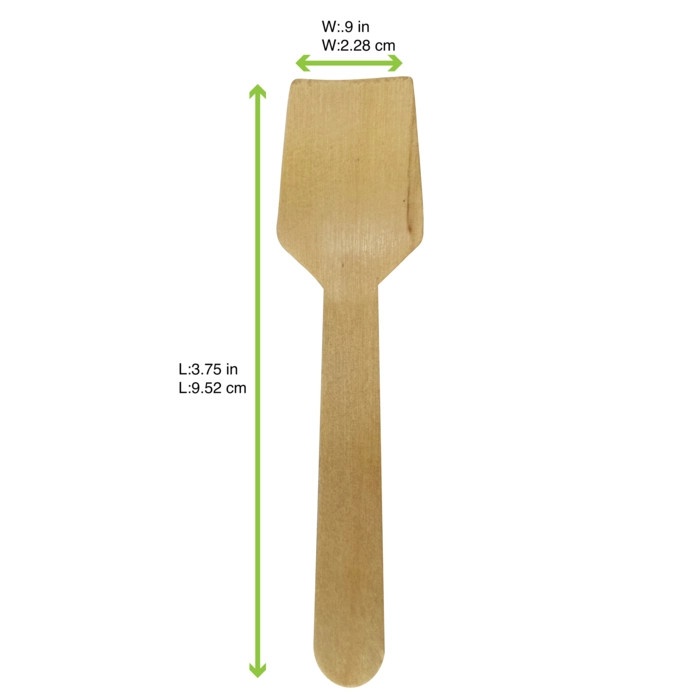 Unwrapped Spoon for Ice Cream - L:3.75in - 3000 pcs Unwrapped Spoon for Ice Cream - L:3.75in - 3000 pcs
