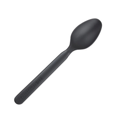 Unwrapped Compostable & Heat Proof Corn - Black Spoon - L:5in - 2000 pcs