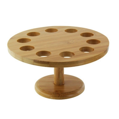 10 Holes Bamboo Cone and Temaki Display - D:7.1in H:3.65in - 2 pcs