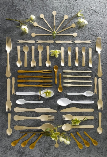 Wooden Cutlery 3/1 kit (Knife + Fork + Spoon) - L:6.2in - 250 pcs