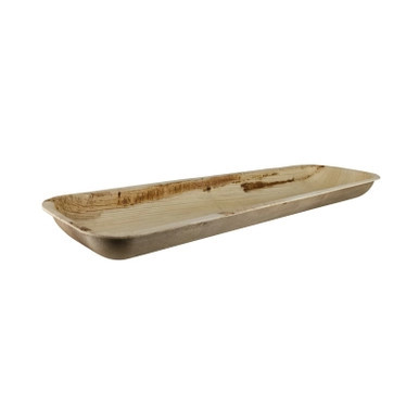 Rectangular Palm Leaf Plate - L:12.8in W:3.5in H:1in - 50 pcs Rectangular Palm Leaf Plate - L:12.8in W:3.5in H:1in - 50 pcs