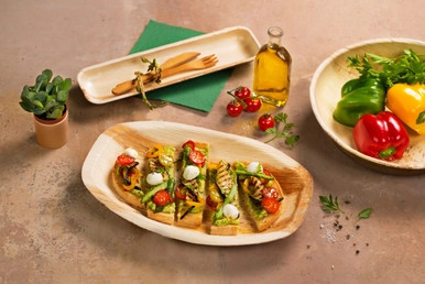 Oval Palm Leaf Plate - L:16.5in W:10.2in H:1in - 50 pcs Oval Palm Leaf Plate - L:16.5in W:10.2in H:1in - 50 pcs