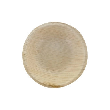Palmbowl Palm Leaf Round Bowl - 3oz D:4in H:0.8in - 100 pcs Palmbowl Palm Leaf Round Bowl - 3oz D:4in H:0.8in - 100 pcs
