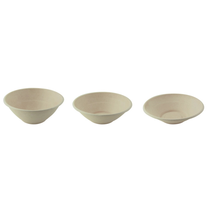 Round Brown Sugarcane Bowl - 40oz D:7.7in H:3in - 250 pcs