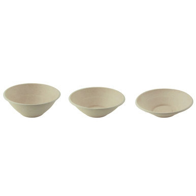 Round Brown Sugarcane Bowl - 24oz D:7.7in H:2.5in - 250 pcs