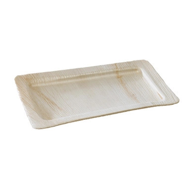Rectangular Palm Leaf Plate - L:9.5in W:6.3in H:1in - 100 pcs