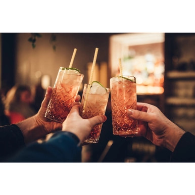 Unwrapped Durable & Reusable Giant Reed straws - D:0.4in L:8.7in - 500 pcs