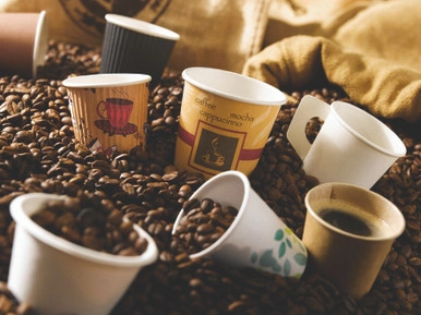 Compostable Rippled Kraft Cup - 12oz D:3.5in H:4.25in - 500 pcs Compostable Rippled Kraft Cup - 12oz D:3.5in H:4.25in - 500 pcs