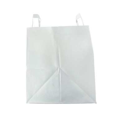 White paper carrier bag - W:12.6in Gusset:8.66in H:9.45in - 250 pcs White paper carrier bag - W:12.6in Gusset:8.66in H:9.45in - 250 pcs