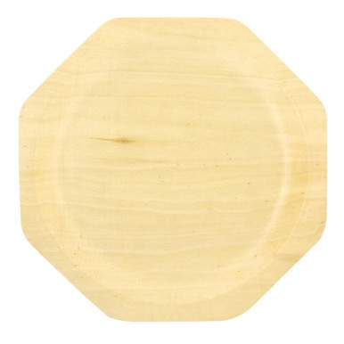 SCANDINAVIA Octagonal Wooden Plate - L:10in - 200 pcs SCANDINAVIA Octagonal Wooden Plate - L:10in - 200 pcs