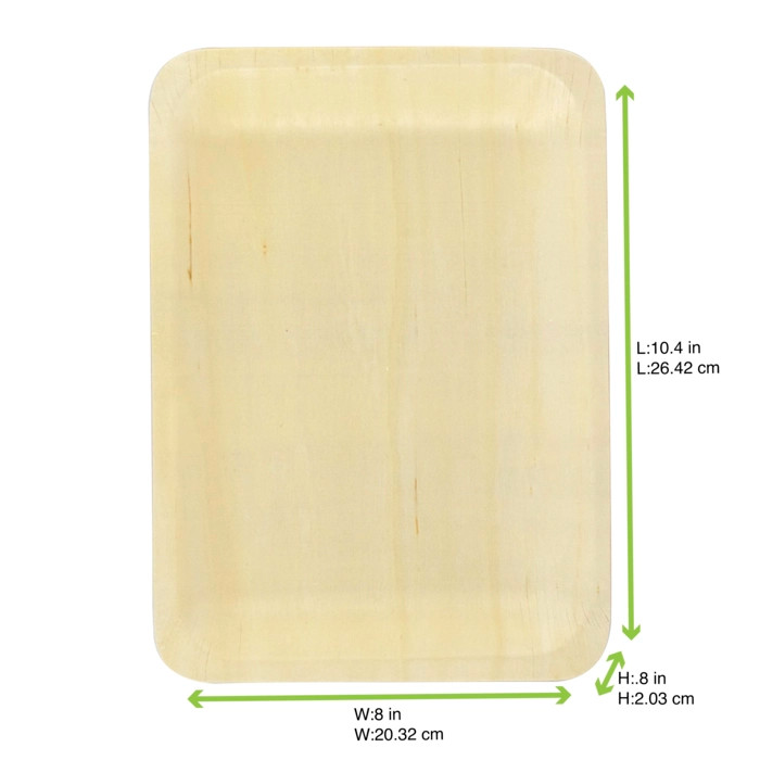 SCANDINAVIA Rectangular Wooden tray - L:10.4in W:8in H:0.8in - 200 pcs SCANDINAVIA Rectangular Wooden tray - L:10.4in W:8in H:0.8in - 200 pcs