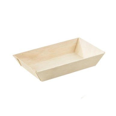 Rectangular Samurai Wooden Dish - 10oz L:6in W:3.3in H:1.1in - 100 pcs