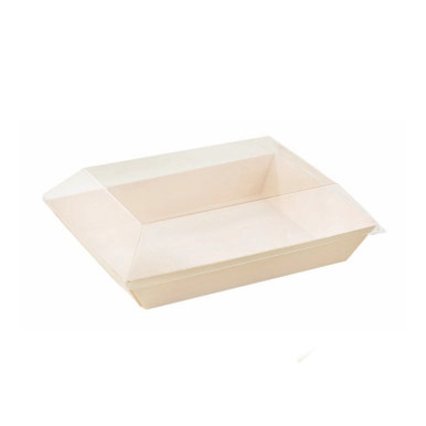Clear PET Lid for 210SAMBQ130 - L:7.08in W:5.11in H:0.78in - 100 pcs