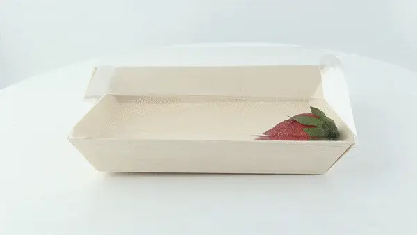 Clear PET Lid for 210SAMBQ130 - L:7.08in W:5.11in H:0.78in - 100 pcs