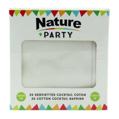 Luxury Sweet Cream Cotton Cocktail Napkin. - L:7.9in W:7.9in - 200 pcs Luxury Sweet Cream Cotton Cocktail Napkin. - L:7.9in W:7.9in - 200 pcs