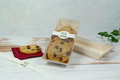 Clear PET Lid for 210SAMBQ215 - L:8.66in W:3.46in H:1.02in - 100 pcs