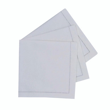 Luxury White Snow Cotton Cocktail Napkin. - L:7.9in W:7.9in - 200 pcs Luxury White Snow Cotton Cocktail Napkin. - L:7.9in W:7.9in - 200 pcs