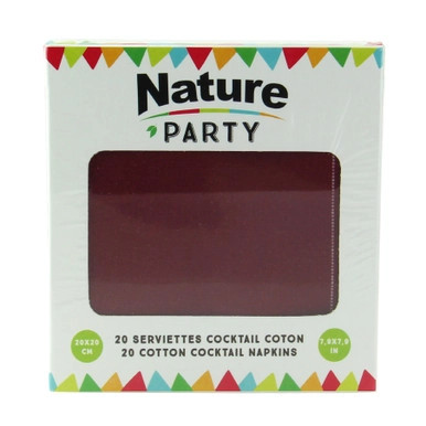 Luxury Red Vine Cotton Cocktail Napkin. - L:7.9in W:7.9in - 200 pcs Luxury Red Vine Cotton Cocktail Napkin. - L:7.9in W:7.9in - 200 pcs