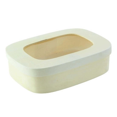 Rectangular Wood Box with Window Lid - 28oz L:7in W:5in H:2in - 25 pcs