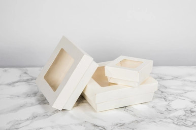 Kraft Kray Boxes with PET Window Lid - 60oz L:7.1in W:7.1in H:2in - 200 pcs Kraft Kray Boxes with PET Window Lid - 60oz L:7.1in W:7.1in H:2in - 200 pcs