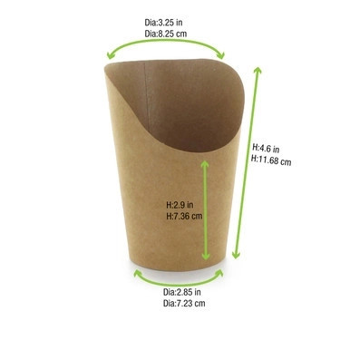 Kraft Wrap Cup - 8oz H:4.7in x D:3in - 1200 pcs Kraft Wrap Cup - 8oz H:4.7in x D:3in - 1200 pcs