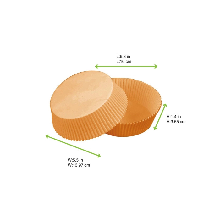 Brown Baking Liner for 209BBOITE11 - L:6.3 W:5.5in H:1.4in - 100 pcs