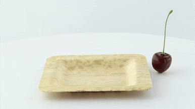 Square Bamboo Leaf Double Layer Plate - L:4.7in W:4.7in H:0.45in - 100 pcs Square Bamboo Leaf Double Layer Plate - L:4.7in W:4.7in H:0.45in - 100 pcs