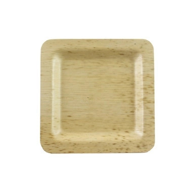 Square Bamboo Leaf Double Layer Plate - L:5.9in W:5.9in H:0.45in - 100 pcs Square Bamboo Leaf Double Layer Plate - L:5.9in W:5.9in H:0.45in - 100 pcs