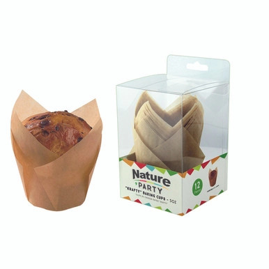 Tulips Brown Baking Cup