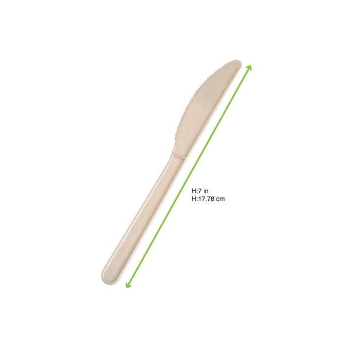 Unwrapped Cornstarch Knife - L:7in - 1000 pcs