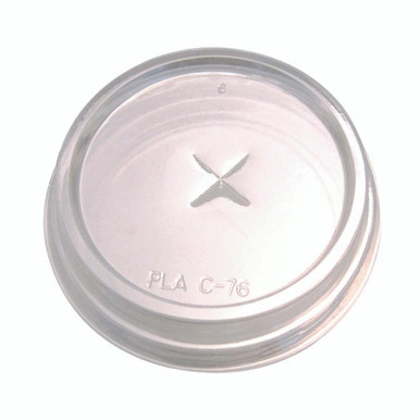 Clear flat plastic Lid with cross - D:2.99in - 2000 pcs Clear flat plastic Lid with cross - D:2.99in - 2000 pcs