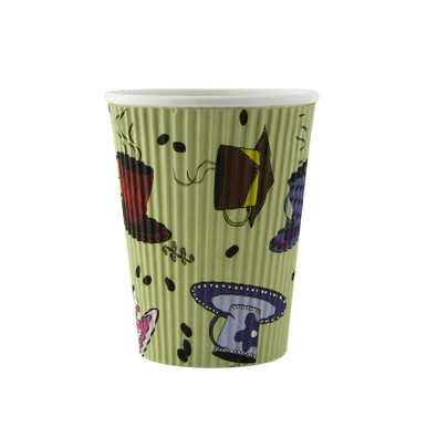 Rippled Teacup Design Cup - 12oz D:3.5in H:4.25in - 500 pcs