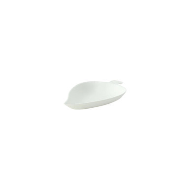 Bio n Chic Leaf White Sugarcane Dish - 1oz L:3.5in W:2.35in H:0.47in - 300 pcs