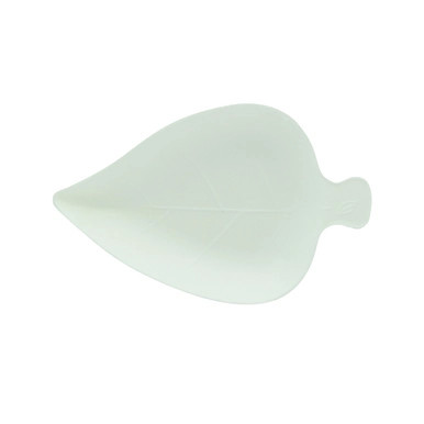 Bio n Chic Leaf White Sugarcane Dish - 1oz L:3.5in W:2.35in H:0.47in - 300 pcs