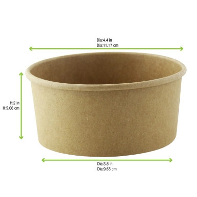 Deli Kraft Container. - 12oz D:4.49in - 500 pcs Deli Kraft Container. - 12oz D:4.49in - 500 pcs