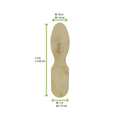 Unwrapped Wooden Ice Cream Spoon - L:3in - 10000 pcs Unwrapped Wooden Ice Cream Spoon - L:3in - 10000 pcs