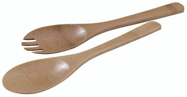 Bamboo 2 Piece Serving Set - L:10in - 50 pcs Bamboo 2 Piece Serving Set - L:10in - 50 pcs