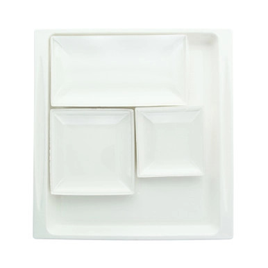 Sugarcane Bento Box Tray with 3 Sugarcane Compartments - 200 VIP Set
