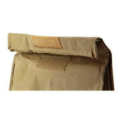 Reusable paper insulated meal bag with velcro closing - W:9.6in Gusset:4.7in H:13.8in - 24 pcs
