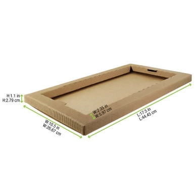 Kraft Meal Tray - L:17.3in W:10.2in H:1.1in - 50 pcs