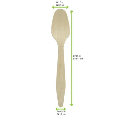 Heavy Weight Wooden Spoon - L:7.3in - 1000 pcs Heavy Weight Wooden Spoon - L:7.3in - 1000 pcs