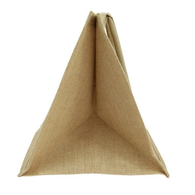 Natural Reusable carrier jute bag with handle - W:15in Gusset:13in H:15in - 20 pcs