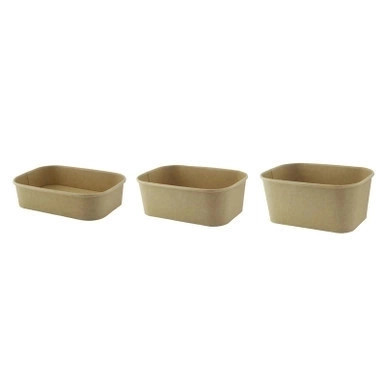 Rectangular Kraft Meal Box with lamination - 24oz L:6.8in W:4.8in H:2.2in - 200 pcs
